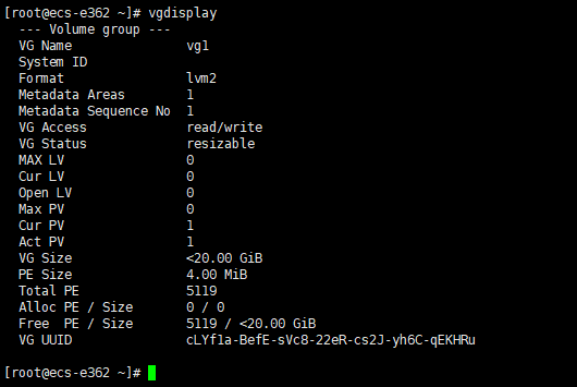 fdisk-挂载-查看物理卷组